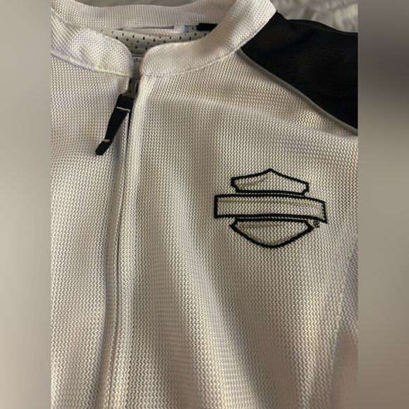 Harley-Davidson Women's Black and White Mesh Riding Jacket - Picture 2 of 8
